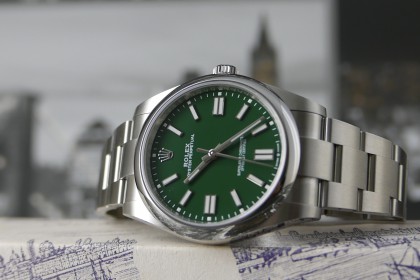 Modern Rolex New Oyster Perpetual 124300 Green Dial, NEW model for 2020 
