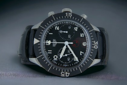 Vintage Heuer 1550SG Bundeswehr Flyback Chronograph with 3H non small T, dial Immaculate