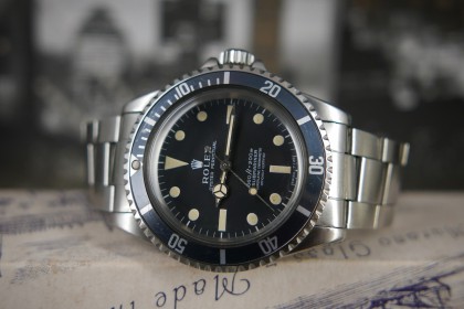 Vintage Rolex 5512 matte dial Submariner with strong case long 5 insert 9315 bracelet. Stunning example