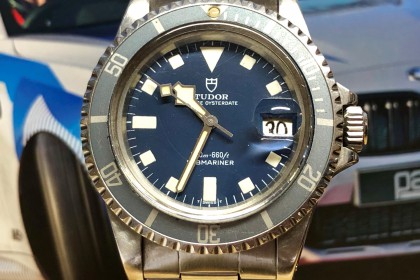 Vintage Tudor 94110 Snow Flake with Stunning Blue Dial