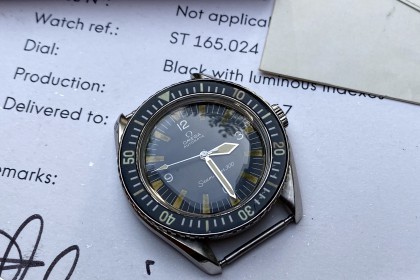 Vintage Omega Omega 300 ST 165.024 with Extract of the Archives