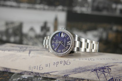 Modern Rolex Datejust 31mm 278384RBR,Stunning Aubergine dial, factory Diamond Bezel, 2021