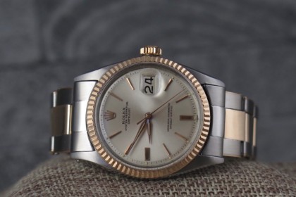 Vintage Rolex 1601 Steel & Rose Gold Datejust with beautiful Rivet Bracelet