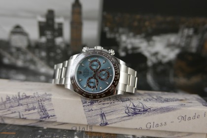 Modern Rolex Rolex 116506 Platinum Daytona Full Set with Ice blue dial