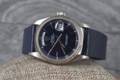 Vintage Rolex 18039 Day-Date with blue dial & original Silver dial