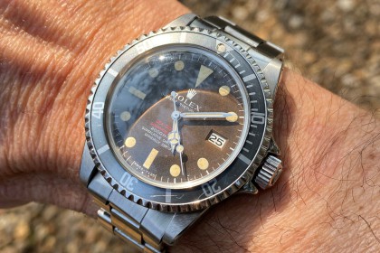 Vintage Rolex 1665 Tropical MK2, thin Case Double Red Sea-Dweller, 1st series, 1967 with Rolex Service