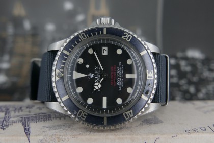 Vintage Rolex 1665 MK4 Double Red Seadweller with creamy patina