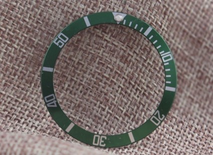 																															Green insert for Rolex 16610LV Anniversary Submariner LV2															