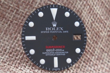 Part Rolex 1680 Red Luminova service dial & Hands 1680redserv