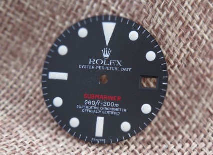 																															Rolex 1680 Red Luminova service dial & Hands 1680redserv															