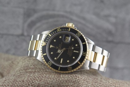 Vintage Rolex 16803 Bi Metal Submariner Date-Nipple Dial-Collectors Set