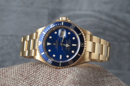 Modern Rolex Yellow Gold Submariner Date 16618 - 2004 Full Set 