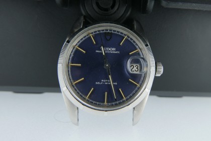Vintage Tudor 9061/0 Prince Oysterdate with gorgeous Sunburst Blue dial & engine turned bezel